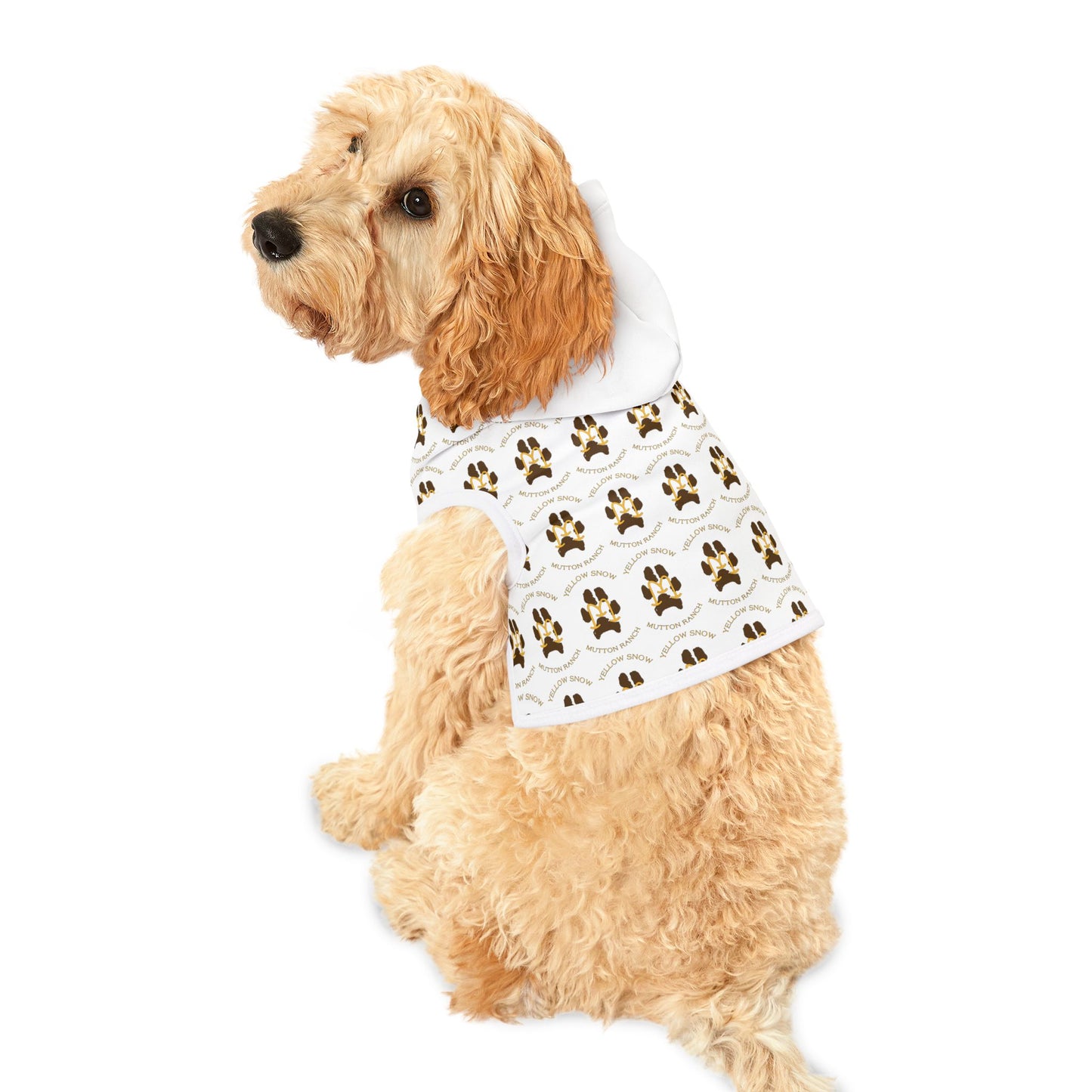 Yellow Snow Mutton Ranch Pet Hoodie, Stylish Dog Apparel, Cozy Pet Wear, Animal Lover Gift, Pet Fashion, Dog Costume for All Occasions